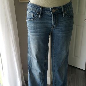 Mossimo mid rise straight leg jeans, size 25